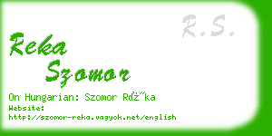 reka szomor business card